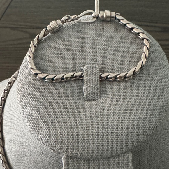 Elegant Bali 925 Women's Jewelry Set Necklace 16.25” Bracelet 7” - Picture 2 of 9